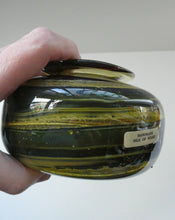 Load image into Gallery viewer, Isle of Wight Studio Glass by Michael Harris, c 1973. Squat Tortoiseshell Vase
