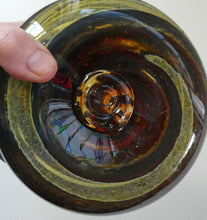 Load image into Gallery viewer, Isle of Wight Studio Glass by Michael Harris, c 1973. Squat Tortoiseshell Vase
