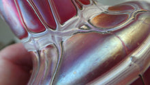 Load image into Gallery viewer,  Pallme-Konig ART GLASS Cranberry Glass Vase. 1904 Silver Collar
