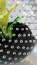 Load image into Gallery viewer, 1970s Caithness Glass Paperweight Entitled Flower in the Rain YELLOW Flower
