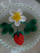 Load image into Gallery viewer, Vintage LIMITED EDITION Caithness Glass Paperweight: Signed Strawberry Blossom by William Manson
