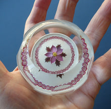 Load image into Gallery viewer, LIMITED EDITION 1983 Caithness Glass Paperweight. Entitled &quot;Winter Flower&quot; by William Manson
