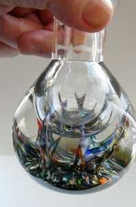 SCOTTISH Glass. 1970s Caithness Glass Scent Bottle. Designed Peter Holmes