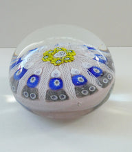 Load image into Gallery viewer, LARGE Scottish Glass. Strathearn Millefiori Canes and Latticino Ten Spoke Paperweight
