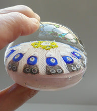 Load image into Gallery viewer, LARGE Scottish Glass. Strathearn Millefiori Canes and Latticino Ten Spoke Paperweight
