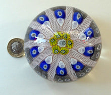 Load image into Gallery viewer, LARGE Scottish Glass. Strathearn Millefiori Canes and Latticino Ten Spoke Paperweight
