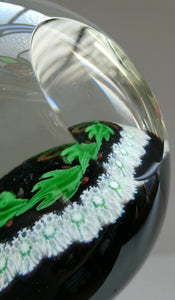 LIMITED EDITION 1979 Caithness Glass Paperweight. Entitled "Holly Wreath" by Colin Terris / William Manson