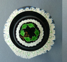 Load image into Gallery viewer, LIMITED EDITION 1979 Caithness Glass Paperweight. Entitled &quot;Holly Wreath&quot; by Colin Terris / William Manson
