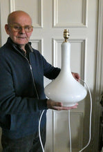 Load image into Gallery viewer, 1960s White Danish Holmegaard Glass Lamp. 14 1/2 inches in height
