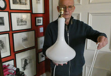 Load image into Gallery viewer, 1960s White Danish Holmegaard Glass Lamp. 14 1/2 inches in height
