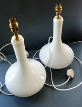 Load image into Gallery viewer, 1960s White Danish Holmegaard Glass Lamp. 14 1/2 inches in height
