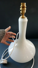 Load image into Gallery viewer, 1960s White Danish Holmegaard Glass Lamp. 14 1/2 inches in height
