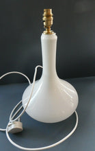 Load image into Gallery viewer, 1960s White Danish Holmegaard Glass Lamp. 14 1/2 inches in height
