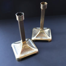 Load image into Gallery viewer, Antique Pair of Art Nouveau / Jugendstil Signed GESCHUTZT Candle Sticks
