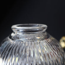Load image into Gallery viewer, Fine Vintage HOLOPHANE Style Ribbed Glass Pendant Lamp Shade with Brass Hanging Fitment
