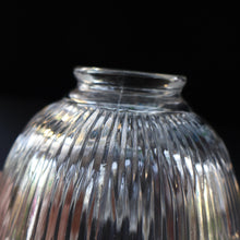 Load image into Gallery viewer, Fine Vintage HOLOPHANE Style Ribbed Glass Pendant Lamp Shade with Brass Hanging Fitment
