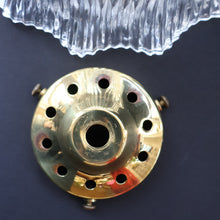 Load image into Gallery viewer, Fine Vintage HOLOPHANE Style Ribbed Glass Pendant Lamp Shade with Brass Hanging Fitment
