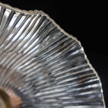 Load image into Gallery viewer, Fine Vintage HOLOPHANE Style Ribbed Glass Pendant Lamp Shade with Brass Hanging Fitment
