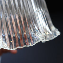 Load image into Gallery viewer, Fine Vintage HOLOPHANE Style Ribbed Glass Pendant Lamp Shade with Brass Hanging Fitment
