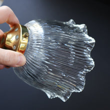 Load image into Gallery viewer, Fine Vintage HOLOPHANE Style Ribbed Glass Pendant Lamp Shade with Brass Hanging Fitment
