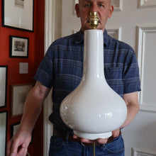 Load image into Gallery viewer, MID-CENTURY:  Highly Collectable. Matched Pair of White CASA PUPO Bulbous Ceramic Lamps. Each with stamp on base
