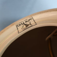 Load image into Gallery viewer, MID-CENTURY:  Highly Collectable. Matched Pair of White CASA PUPO Bulbous Ceramic Lamps. Each with stamp on base
