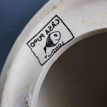 Load image into Gallery viewer, MID-CENTURY:  Highly Collectable. Matched Pair of White CASA PUPO Bulbous Ceramic Lamps. Each with stamp on base
