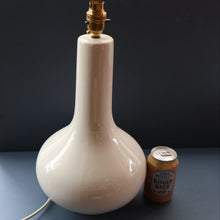 Load image into Gallery viewer, MID-CENTURY:  Highly Collectable. Matched Pair of White CASA PUPO Bulbous Ceramic Lamps. Each with stamp on base
