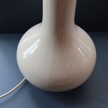 Load image into Gallery viewer, MID-CENTURY:  Highly Collectable. Matched Pair of White CASA PUPO Bulbous Ceramic Lamps. Each with stamp on base
