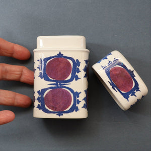 Vintage 1960s ROYAL COPENHAGEN Aluminia Faience TENARA Lidded Ceramic Box by Marianne Johnson
