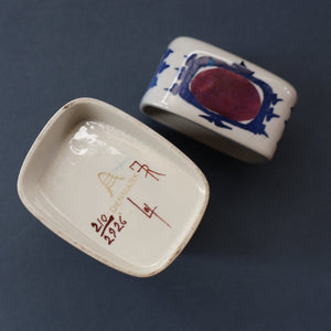 Vintage 1960s ROYAL COPENHAGEN Aluminia Faience TENARA Lidded Ceramic Box by Marianne Johnson