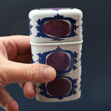 Load image into Gallery viewer, Vintage 1960s ROYAL COPENHAGEN Aluminia Faience TENARA Lidded Ceramic Box by Marianne Johnson
