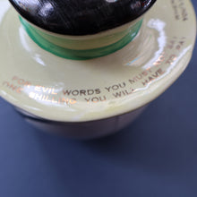 Load image into Gallery viewer, Quirky 1950s Coin Bank SWEAR BOX. Comical man with Two Expressive Faces
