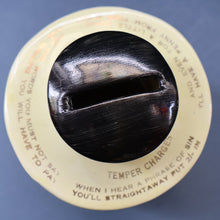 Load image into Gallery viewer, Quirky 1950s Coin Bank SWEAR BOX. Comical man with Two Expressive Faces
