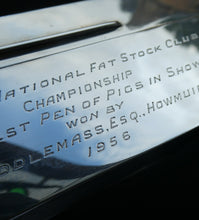 Load image into Gallery viewer, 1950s Silver Hallmarked Cigarette Box Scottish Farming Presentation Award
