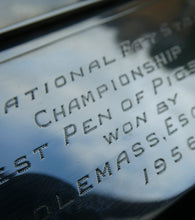 Load image into Gallery viewer, 1950s Silver Hallmarked Cigarette Box Scottish Farming Presentation Award
