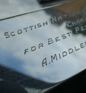 1950s Silver Hallmarked Cigarette Box Scottish Farming Presentation Award
