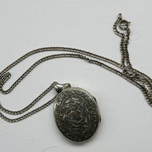 Load image into Gallery viewer, Large Victorian Solid Silver Locket and Thick Chain
