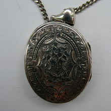 Load image into Gallery viewer, Large Victorian Solid Silver Locket and Thick Chain

