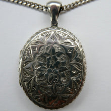 Load image into Gallery viewer, Large Victorian Solid Silver Locket and Thick Chain
