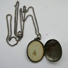 Load image into Gallery viewer, Large Victorian Solid Silver Locket and Thick Chain

