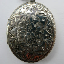Load image into Gallery viewer, Large Victorian Solid Silver Locket and Thick Chain
