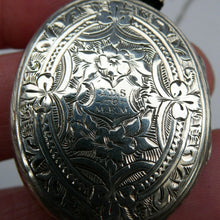 Load image into Gallery viewer, Large Victorian Solid Silver Locket and Thick Chain
