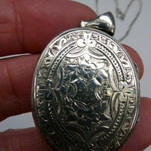 Load image into Gallery viewer, Large Victorian Solid Silver Locket and Thick Chain
