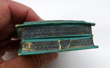 Load image into Gallery viewer, 1830s Continental Trinket Box; with quirky painting on the lid &amp; antique mirror inside
