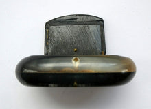 Load image into Gallery viewer, Fine Antique GEORGIAN Scottish Cow Horn Snuff Box with Hinged Lid
