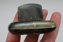 Load image into Gallery viewer, Fine Antique GEORGIAN Scottish Cow Horn Snuff Box with Hinged Lid
