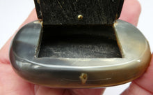 Load image into Gallery viewer, Fine Antique GEORGIAN Scottish Cow Horn Snuff Box with Hinged Lid
