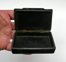 Load image into Gallery viewer, ANTIQUE Victorian Papier Mache Snuff Box with Inlaid Lid
