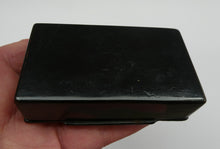 Load image into Gallery viewer, ANTIQUE Victorian Papier Mache Snuff Box with Inlaid Lid
